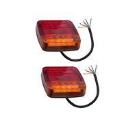 Warning Taillight Assembly 2Pcs 12V Rear Tail Light Brake Lamp Stop Turn Signal Number Plate Light Trailer Truck Caravan Taillight Boat Pickup
