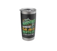 Warning Talk About Reptiles Any Time Lizard Reptile Lover Stainless Steel Insulated Tumbler