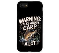 Warning Talks About Carp A Lot Fishing Angler Case for iPhone SE (2020) / 7/8