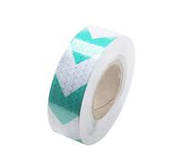 Warning Tape High Intensity Reflective Self-Adhesive Sticker Marking Barrier(Green White)