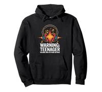 Warning Teenager Tee Volume and Attitude On Max Pullover Hoodie