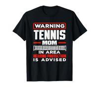 Warning Tennis Mom Hearing Protection Tennis Player T-Shirt