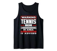 Warning Tennis Mom Hearing Protection Tennis Player Tank Top