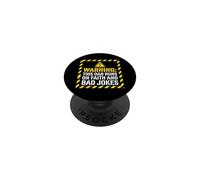 Warning This Dad Runs on Faith and Bad Jokes PopSockets Adhesive PopGrip