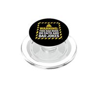 Warning This Dad Runs on Faith and Bad Jokes PopSockets PopGrip for MagSafe