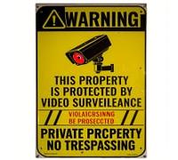 Warning This Property Is Protected By Video Surveileance Sign Private No Trespassing Signs Aluminum Composite for Outdoor & Indoor 8"x12"
