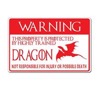 Warning This Property Not Responsible For Injury Or Death Vintage Metal Tin Sign 8X12 Inches