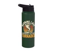 Warning Tornado Chaser Storm Chaser Stainless Steel Insulated Water Bottle