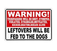 Warning! Trespassers Will Be Shot, Stomped,Violate,Strangled,Mutilated,Kicked,Beaten,Boiled Alive 8"x12" Aluminum Metal Plate Parking Sign (metal 02)