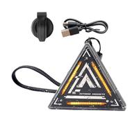 Warning Triangle Light - Hangable Flashing Sign Lamp - 3 Modes Waterproof Magnetic Strobe Lights - for Camping -Climbing Riding Safety Outdoor Night Running Trip Travel