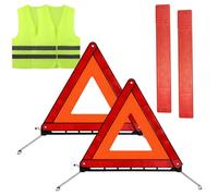 Warning Triangles for Cars, 2 Pcs Reflective Emergency Warning Triangle Kit