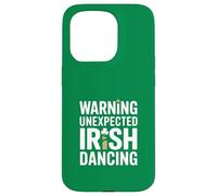 Warning Unexpected Irish Dancing Shamrock Fun Case for iPhone 15 Pro
