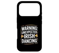 Warning Unexpected Irish Dancing Shamrock Fun Case for iPhone 17 Pro