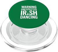 Warning Unexpected Irish Dancing Shamrock Fun PopSockets PopGrip for MagSafe