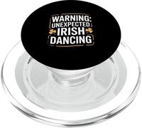 Warning Unexpected Irish Dancing Shamrock Fun PopSockets PopGrip for MagSafe