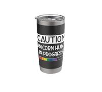 Warning Unicorn Hunt in Progress Polyamory Unicorn Hunter Stainless Steel Insulated Tumbler