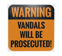 Warning vandals will be prosecuted warning,prohibition security metal signs for home busines outdoor indoor road yard garage street wall caution decor 8×12 INCH