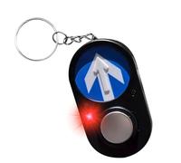 Warning Warning Key Chain - Key Chain | LED Lights, A Sound-Activated Decorative Portable Safety Accessory for Night Use 2.36 x 1.18 x 0.59 Inches