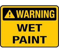 Warning Wet Paint Sign 8"X12" Rust Free Aluminum Signs Outdoor, Metal Tin Sign For Home, Business, Yard