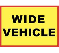 Warning Wide Vehicle Lorry HGV Trailer Vehicle Sign Self Adhesive Sticker A4 297mm x 210mm