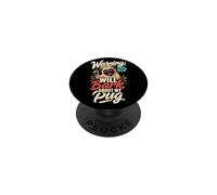 Warning Will Bark About My Pug - Pug Lover PopSockets Adhesive PopGrip
