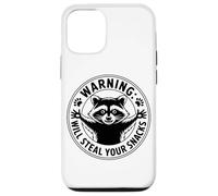 Warning Will Steal Your Snacks Raccoon Humor Case for iPhone 12/12 Pro