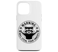 Warning Will Steal Your Snacks Raccoon Humor Case for iPhone 13 Pro Max