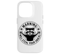 Warning Will Steal Your Snacks Raccoon Humor Case for iPhone 14 Pro