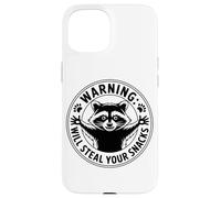 Warning Will Steal Your Snacks Raccoon Humor Case for iPhone 15