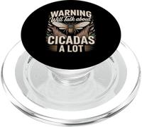Warning Will Talk About Cicadas A Lot Insect Entomology PopSockets PopGrip for MagSafe