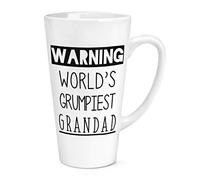 Warning World's Grumpiest Grandad 17oz Large Latte Mug Cup