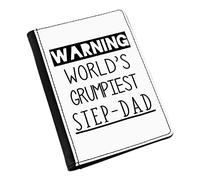 Warning World's Grumpiest Step-Dad Passport Holder Cover