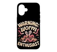 Warning Worm Enthusiast Farming Compost Case for iPhone 16