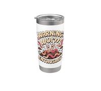 Warning Worm Enthusiast Farming Compost Stainless Steel Insulated Tumbler