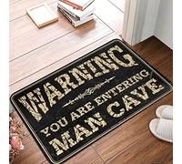 Warning You Are Entering Man Cave Bath Mat - Welcome Door Nonslip Bath