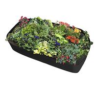 Warooma Fabric Raised Garden Bed Rectangle Breathable Planting Container Grow Bag Durable Flower Vegetable Planter Raised Bed 3ft(L) x 6ft(W)(Black)
