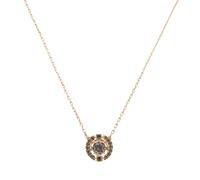 warovski Gold Plated Sparkling Necklace Black Pavé Crystals 5294870