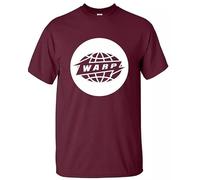 Warp Records T-Shirt Men's Funny Dj Rave Earth Globe Music Electronicas Tee Top(Maroon,XL)