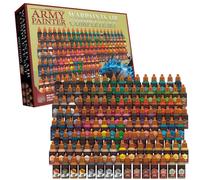The Army Painter, Warpaints Air Complete Set, 126 x 18ml Pre-thinned Acrylic Airbrush Paints, Including 18 Metallics & 6 Fluo - Air Brush Paint Kit for models and miniature painting
