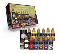 The Army Painter, Warpaints Air Starter Set, 12 x 18ml Pre-thinned Acrylic Airbrush Paints, incl. 1 Metallic & 1 Grey 100ml Primer - Air brush Paint Kit for models and miniature painting