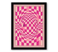Warped Perspective Geometric Framed Wall Art Print A1 (84.1×59.4cm) Black, Wall Decor for Living Room, Bedroom, Office & Home, Ready to Hang, Art Gift