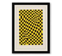 Warped Perspective Geometric Framed Wall Art Print A1 (84.1×59.4cm) Black, Wall Decor for Living Room, Bedroom, Office & Home, Ready to Hang, Art Gift