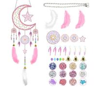 Warpest Diamond Arts and Crafts for Kids Girls Gifts Age 5 6 7 8 9 10 11 12 Years Old, Diamond Wind Chimes Crystal Dream Catcher Suncatchers Craft Kits