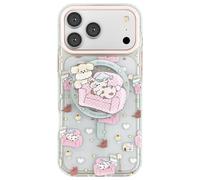 WarpHex for iPhone 17 Pro Max Case, Cute, Girls' Style, Includes Magnetic Stand, Compatible with MagSafe, Shockproof, (Sofa Puppy/Pink, iPhone 17 Pro Max)