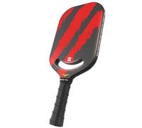 Warping Point Carbon Fiber Pickleball Paddle with Aero Throat, USAPA Approved Thermoformed Pickle Ball Rackets for Power & Spin, 16mm Polypropylene Honeycomb Core, Textured Carbon Grit Surface, Red