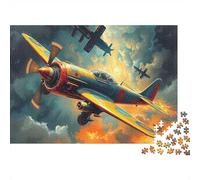 Warplane Battle Scene_2 1000 Piece Jigsaw Puzzle Concentration Training For Wall Decoration Gifts Beautiful Decoration Puzzle Thick Cardboard 70x50cm/1000pcs