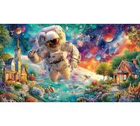 Warplane-Crash-in-Village Puzzle for Adults Kids 1000Pc Recycled Paper Puzzle Game Educational Games for Home Activity & Fun Present 70x50cm/1000pcs