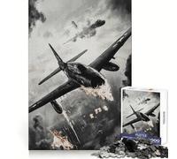 Warplane in Flames Jigsaws 1000 Pieces for Adults Mental Sharpness Cozy Pastime Precise Fit Holiday Treat (50x75cm)