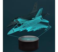 Warplane Night Lights,kids Airplane 3d Night Light Bedside Lamp Fighter Toy Light 7 Colors Changing With Remote Control Best Christmas Gifts