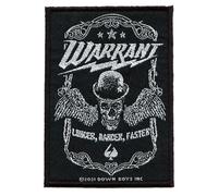 Warrant Louder Harder Faster Standard Patch (One Size) (Black/White)